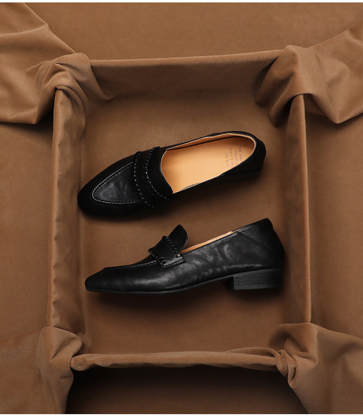 Peep Toe Heels - SHOEBOX Retro yumuşak koyun derisi tek
