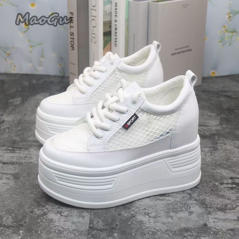 Wedge Heeled Sneaker - Tenis De Mujer Kadın Örgü Platform