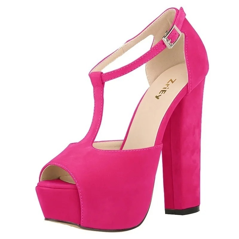 Peep Toe Heels - Kadın Sandalet Yaz Seksi Gösterişli Açık