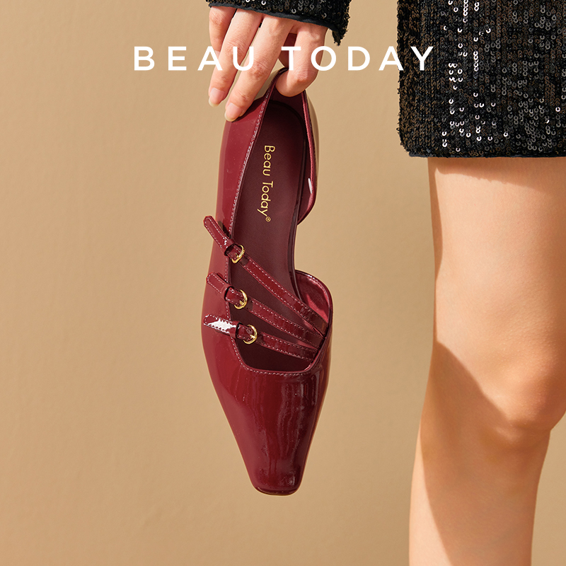 Mary Jane Shoes - BEAUTODAY Pompaları Kadın Rugan Sivri Burun