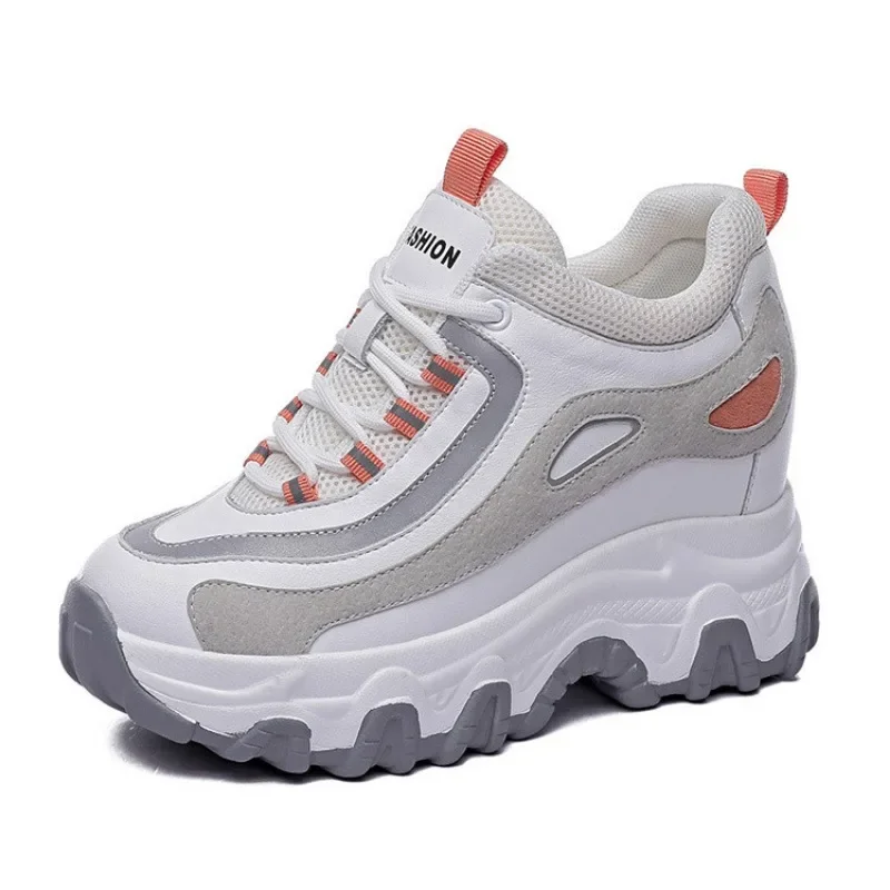 Wedge Heeled Sneaker - 9 CM Hakiki Deri Platform Kama