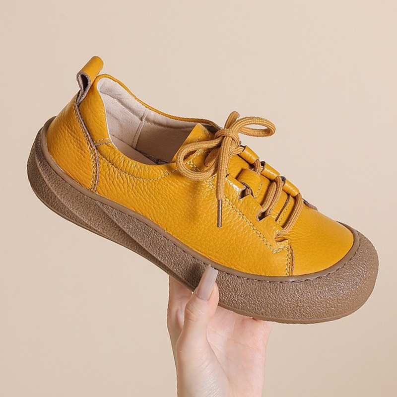 Women'S Shoes Yellow - İlkbahar Sonbahar Hakiki deri ayakkabı Kadın