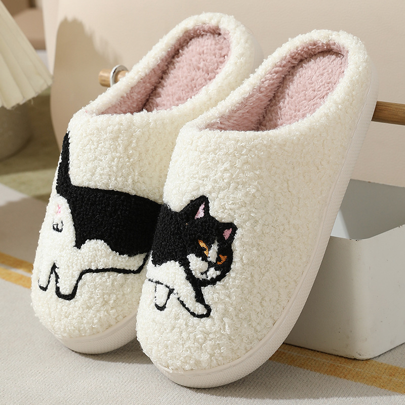 Women Shoes Winter - Kışlık Peluş Sevimli Dachshund Nakışlı Ev