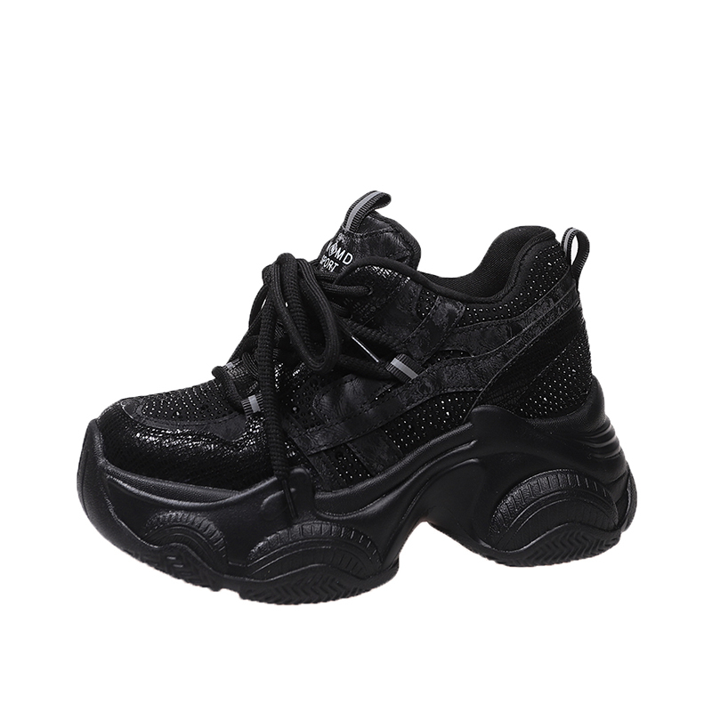 Wedge Heeled Sneaker - 8CM Kadın Kalın Tabanlı Spor Ayakkabılar