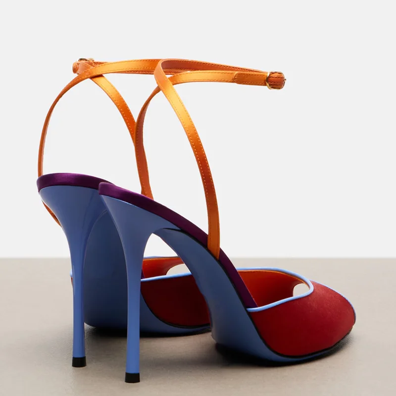 Saten Karışık Renkler Peep Toe - Peep Toe Heels incelemesi ve fiyatı
