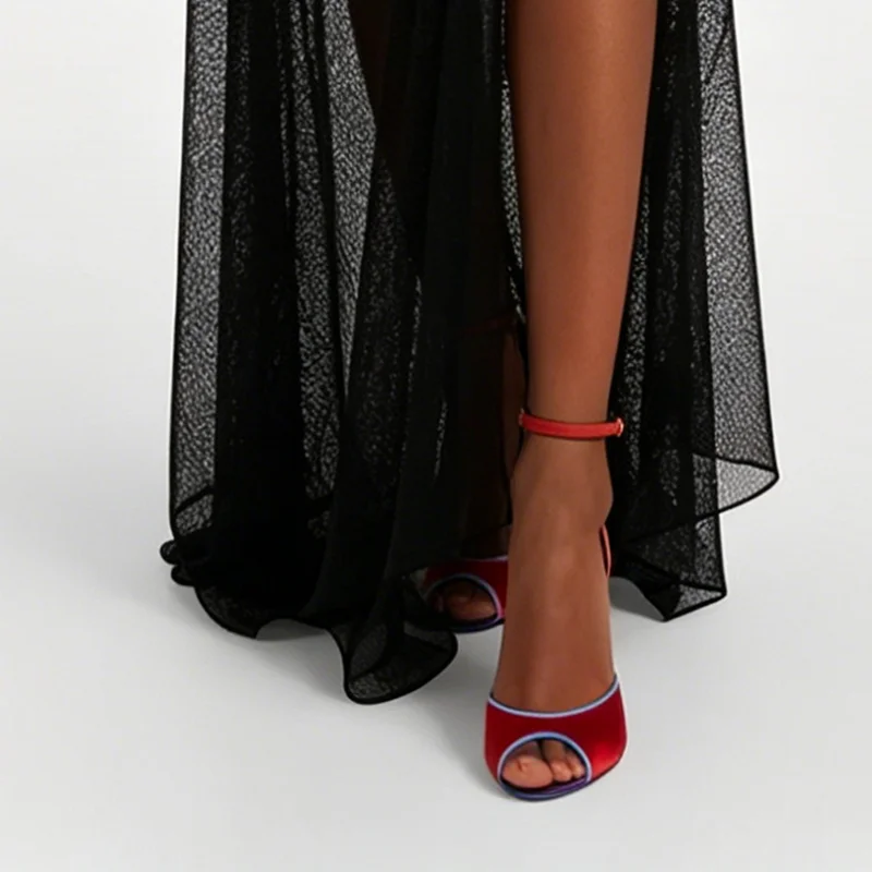 Saten Karışık Renkler Peep Toe - Peep Toe Heels incelemesi ve fiyatı