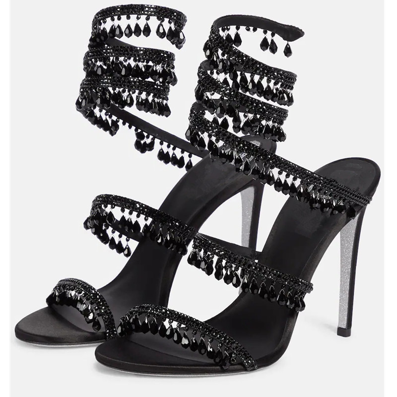 Seksi Yeşil Kristal Saçaklı St - Rhinestone Sandal Women incelemesi ve fiyatı