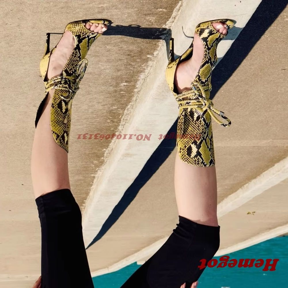Sarı Yılan Desenli Gladyatör S - Women'S Shoes Yellow incelemesi ve fiyatı