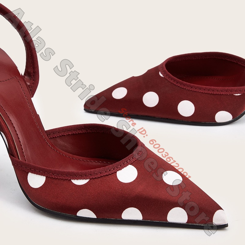 Saten Beyaz Puantiyeli Sivri B - Wide Fit Heels incelemesi ve fiyatı