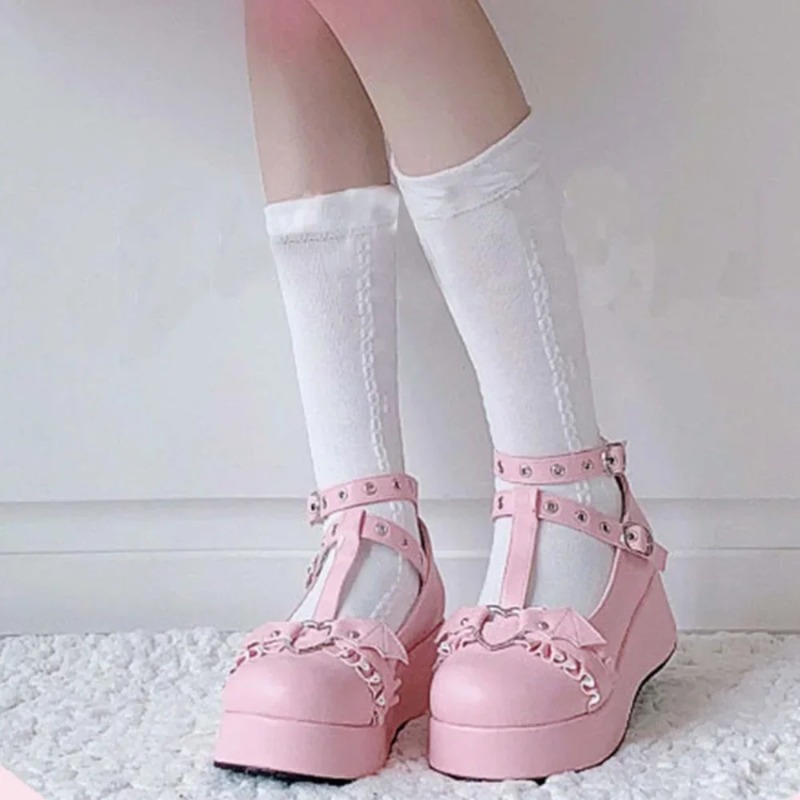 Yeni Tatlı Kalp Toka Takozlar  - Women Shoes Casual incelemesi ve fiyatı