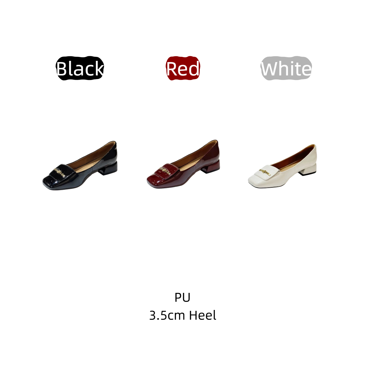 Kadın Retro Kare Burunlu Blok  - Wide Fit Heels incelemesi ve fiyatı
