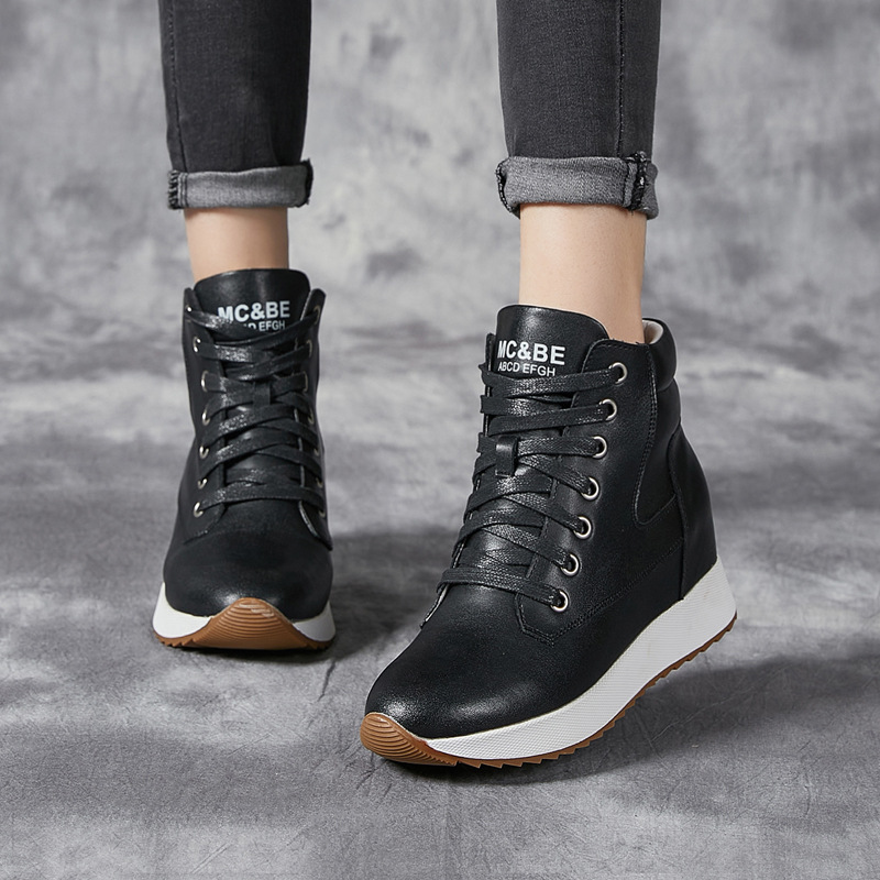 7 CM Hakiki Deri Kadın Ayak Bi - Wedge Heeled Sneaker incelemesi ve fiyatı