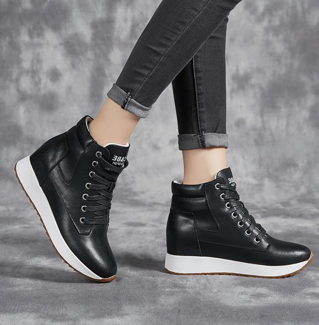 7 CM Hakiki Deri Kadın Ayak Bi - Wedge Heeled Sneaker incelemesi ve fiyatı