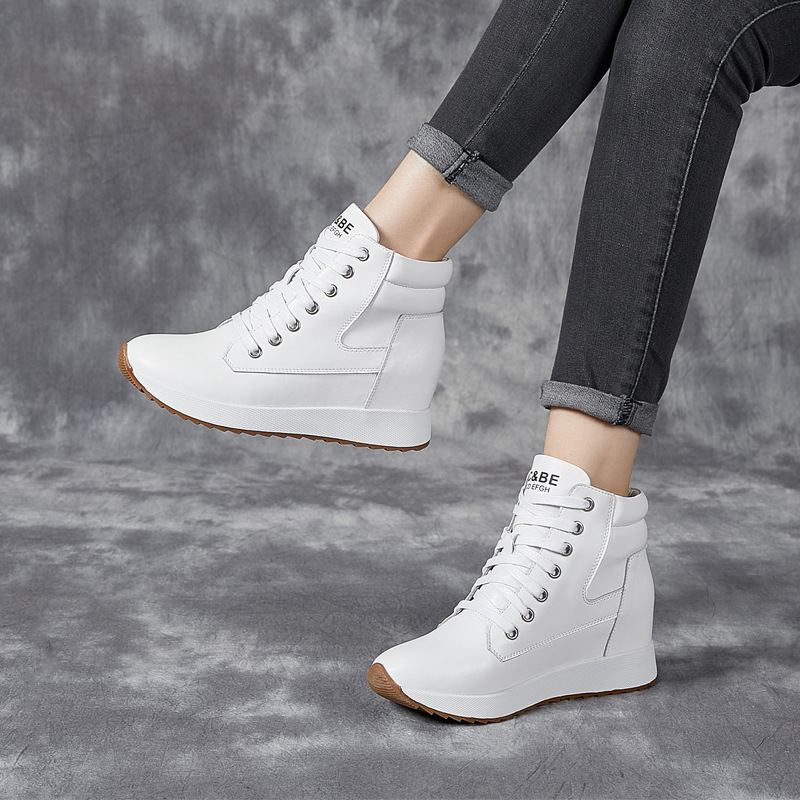 7 CM Hakiki Deri Kadın Ayak Bi - Wedge Heeled Sneaker incelemesi ve fiyatı