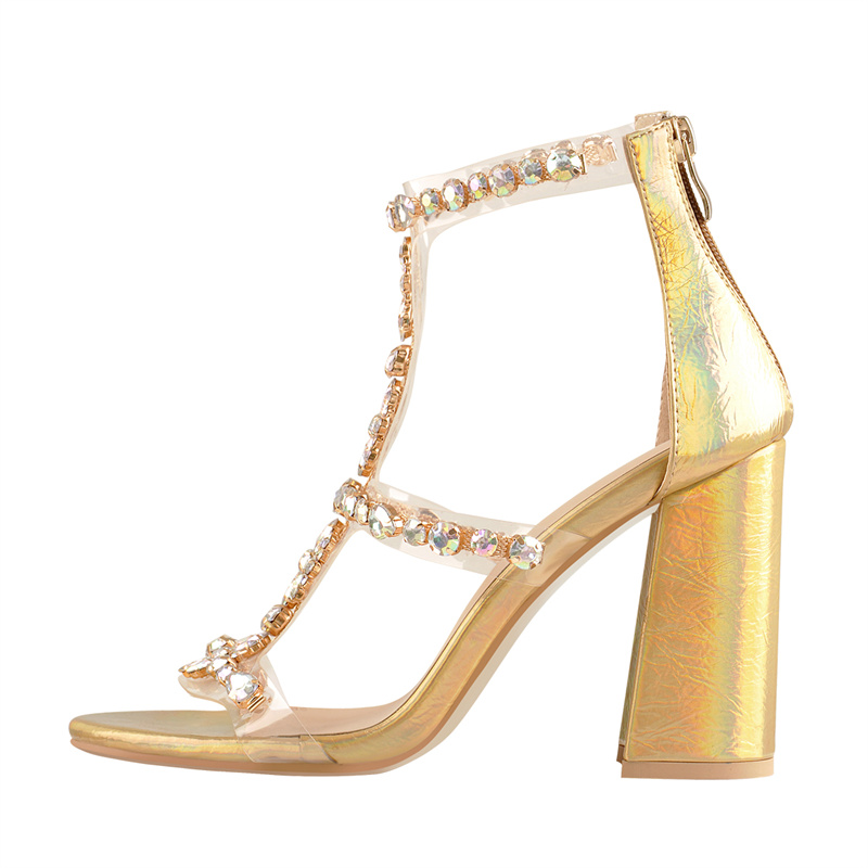 Onlymaker Kadın Altın Taklidi  - Clear Strap Heel incelemesi ve fiyatı