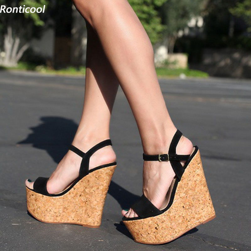 Ronticool El Yapımı Kadın plat - Cork Wedge Sandal incelemesi ve fiyatı