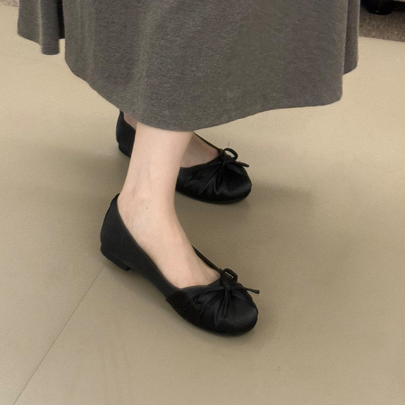2026 Yeni Fiyonklu Saten Sığ T - Women'S Shoes Round Toe incelemesi ve fiyatı
