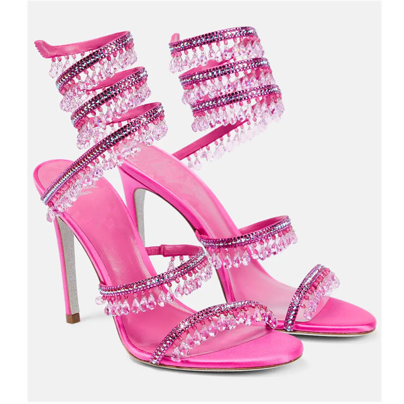 2026 kadın yüksek topuklu yeni - Rhinestone Sandal Women incelemesi ve fiyatı