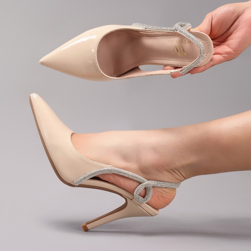 Seksi Rugan Sivri Burun Topukl - Rhinestone Sandal Women incelemesi ve fiyatı
