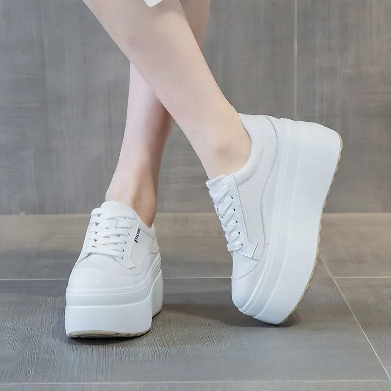 8 cm Yeni Kanvas Hakiki Deri K - Wedge Heeled Sneaker incelemesi ve fiyatı