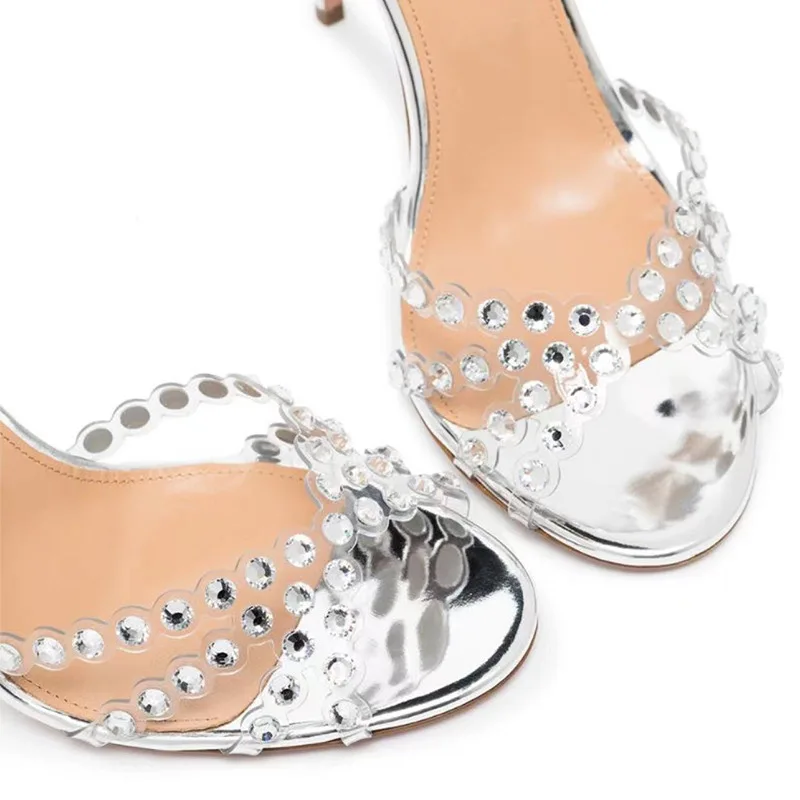 Sosyetik Büyük Beden Gümüş Top - Rhinestone Sandal Women incelemesi ve fiyatı