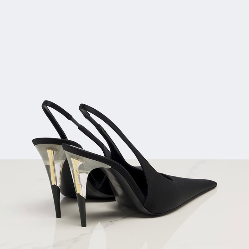 Kadınlar için Saten Sivri Uçlu - Clear Strap Heel incelemesi ve fiyatı