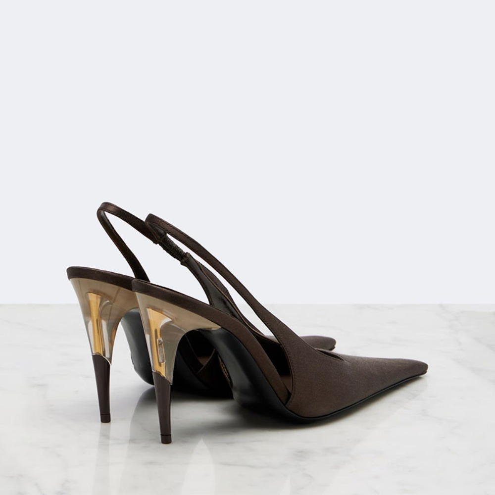 Kadınlar için Saten Sivri Uçlu - Clear Strap Heel incelemesi ve fiyatı