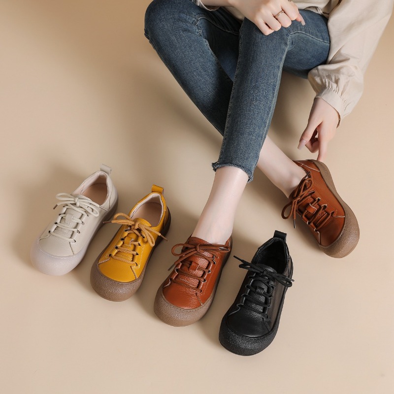 İlkbahar Sonbahar Hakiki deri  - Women'S Shoes Yellow incelemesi ve fiyatı