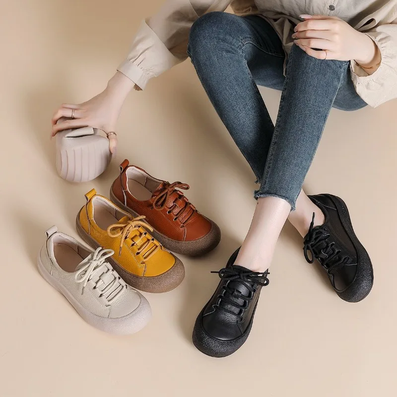 İlkbahar Sonbahar Hakiki deri  - Women'S Shoes Yellow incelemesi ve fiyatı