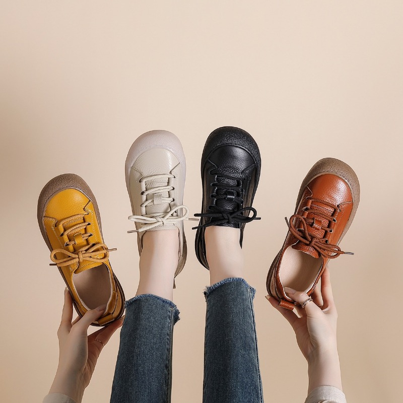 İlkbahar Sonbahar Hakiki deri  - Women'S Shoes Yellow incelemesi ve fiyatı