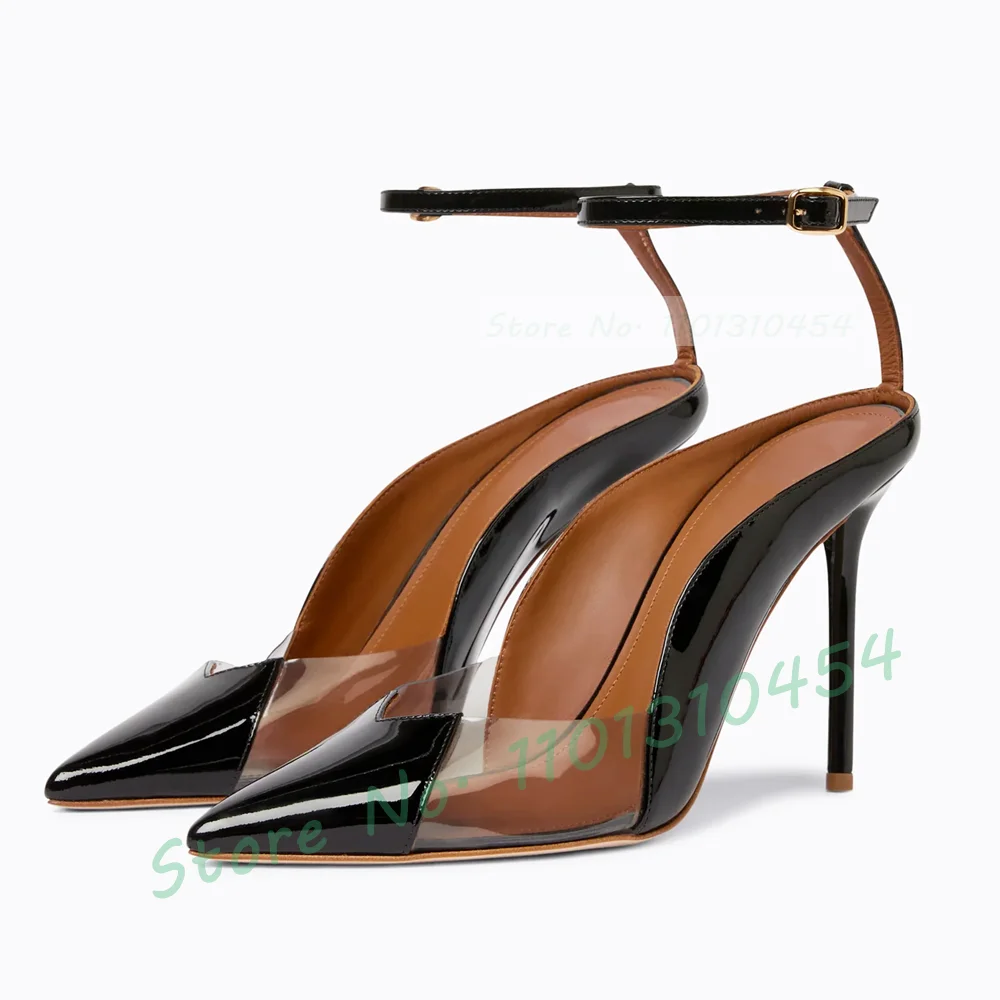 Siyah sivri temizle Pvc sandal - Clear Strap Heel incelemesi ve fiyatı