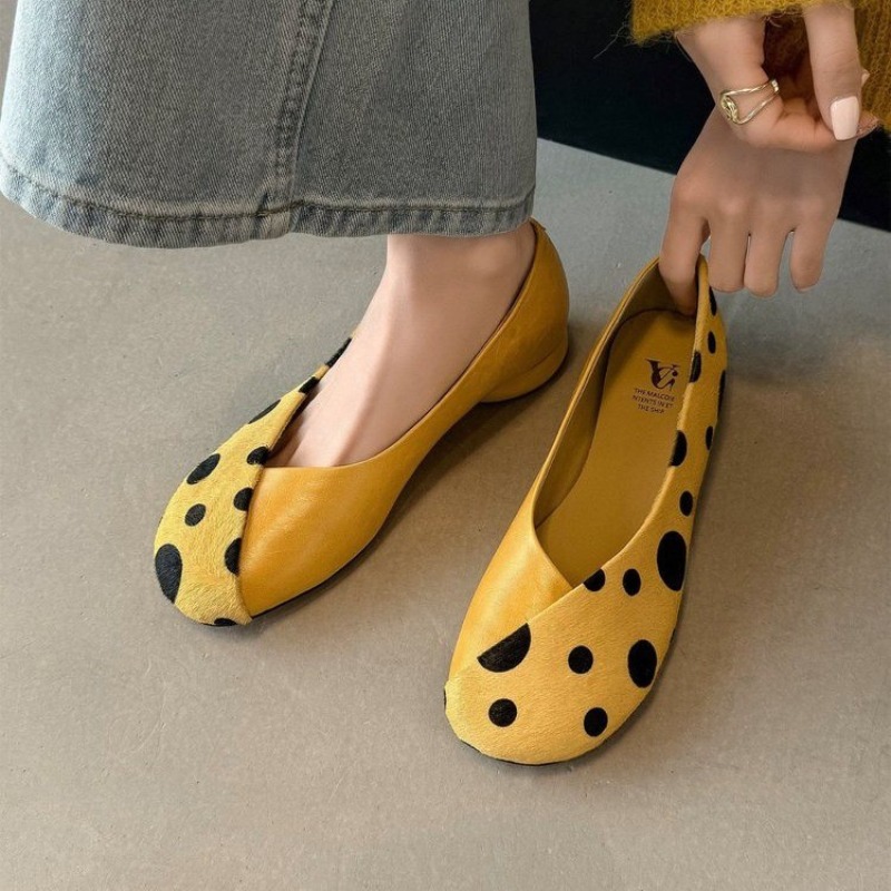 Hakiki Deri Tatlı Stil Sarı Pu - Women'S Shoes Yellow incelemesi ve fiyatı